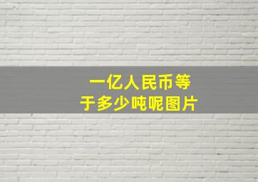 一亿人民币等于多少吨呢图片