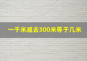 一千米减去300米等于几米