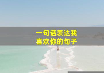 一句话表达我喜欢你的句子