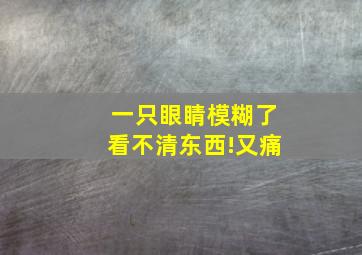 一只眼睛模糊了看不清东西!又痛