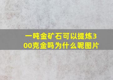 一吨金矿石可以提炼300克金吗为什么呢图片