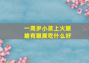 一周岁小孩上火眼睛有眼屎吃什么好