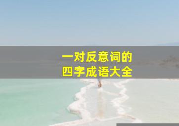 一对反意词的四字成语大全