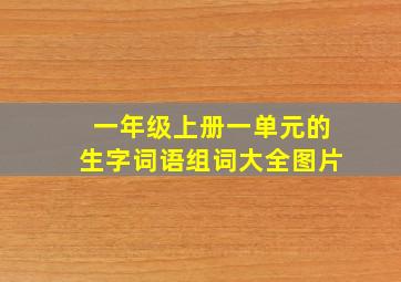 一年级上册一单元的生字词语组词大全图片