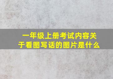 一年级上册考试内容关于看图写话的图片是什么