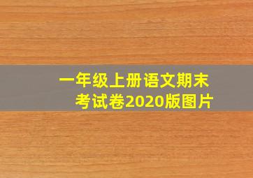 一年级上册语文期末考试卷2020版图片