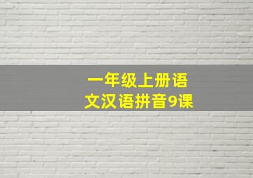 一年级上册语文汉语拼音9课