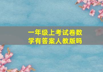 一年级上考试卷数学有答案人教版吗