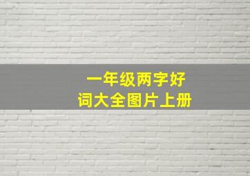 一年级两字好词大全图片上册