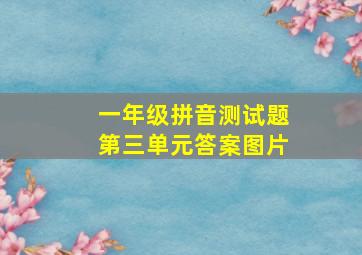 一年级拼音测试题第三单元答案图片