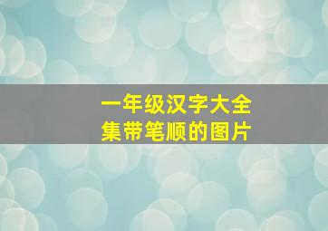 一年级汉字大全集带笔顺的图片