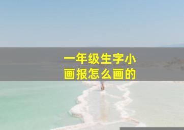 一年级生字小画报怎么画的