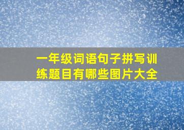 一年级词语句子拼写训练题目有哪些图片大全