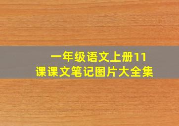 一年级语文上册11课课文笔记图片大全集