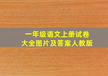 一年级语文上册试卷大全图片及答案人教版