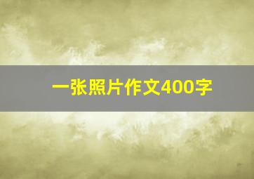 一张照片作文400字