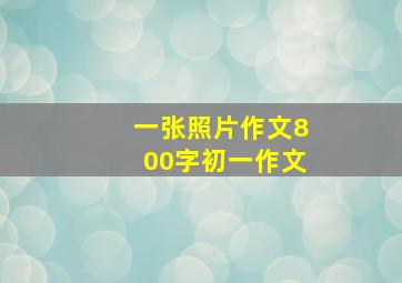 一张照片作文800字初一作文