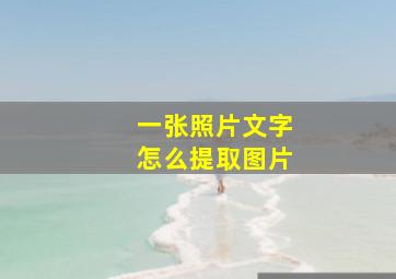 一张照片文字怎么提取图片