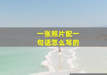 一张照片配一句话怎么写的