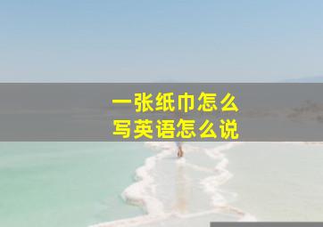 一张纸巾怎么写英语怎么说