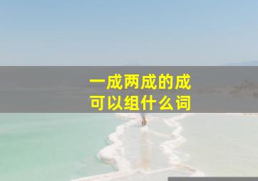 一成两成的成可以组什么词