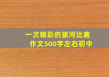 一次精彩的拔河比赛作文500字左右初中