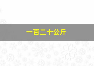 一百二十公斤