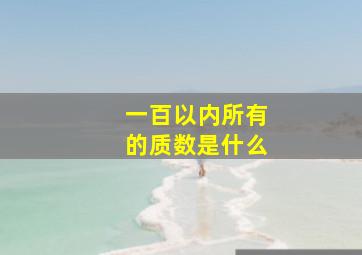 一百以内所有的质数是什么