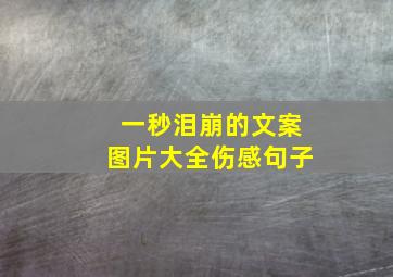 一秒泪崩的文案图片大全伤感句子