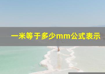 一米等于多少mm公式表示