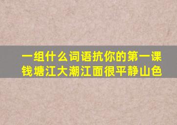 一组什么词语抗你的第一课钱塘江大潮江面很平静山色