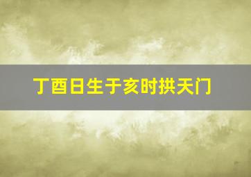 丁酉日生于亥时拱天门