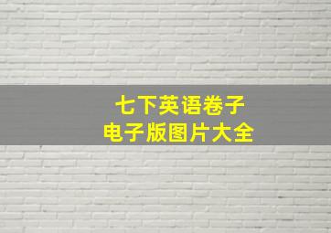 七下英语卷子电子版图片大全