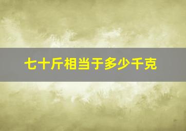 七十斤相当于多少千克