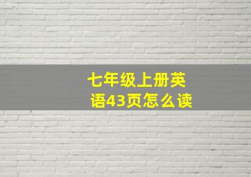 七年级上册英语43页怎么读