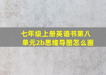 七年级上册英语书第八单元2b思维导图怎么画