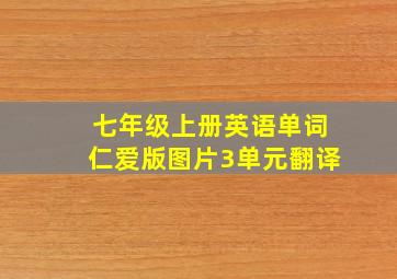 七年级上册英语单词仁爱版图片3单元翻译