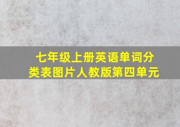 七年级上册英语单词分类表图片人教版第四单元