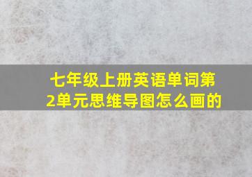 七年级上册英语单词第2单元思维导图怎么画的