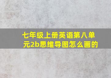 七年级上册英语第八单元2b思维导图怎么画的