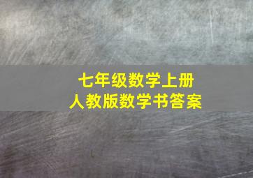 七年级数学上册人教版数学书答案