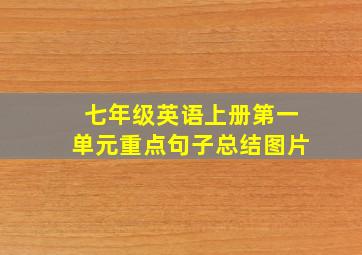 七年级英语上册第一单元重点句子总结图片