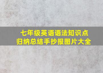 七年级英语语法知识点归纳总结手抄报图片大全