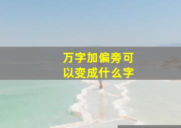 万字加偏旁可以变成什么字