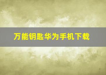 万能钥匙华为手机下载