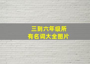 三到六年级所有名词大全图片