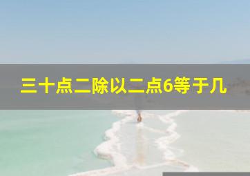 三十点二除以二点6等于几