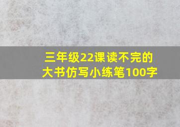 三年级22课读不完的大书仿写小练笔100字