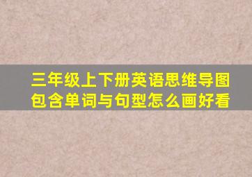 三年级上下册英语思维导图包含单词与句型怎么画好看