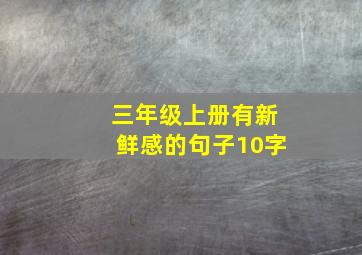 三年级上册有新鲜感的句子10字